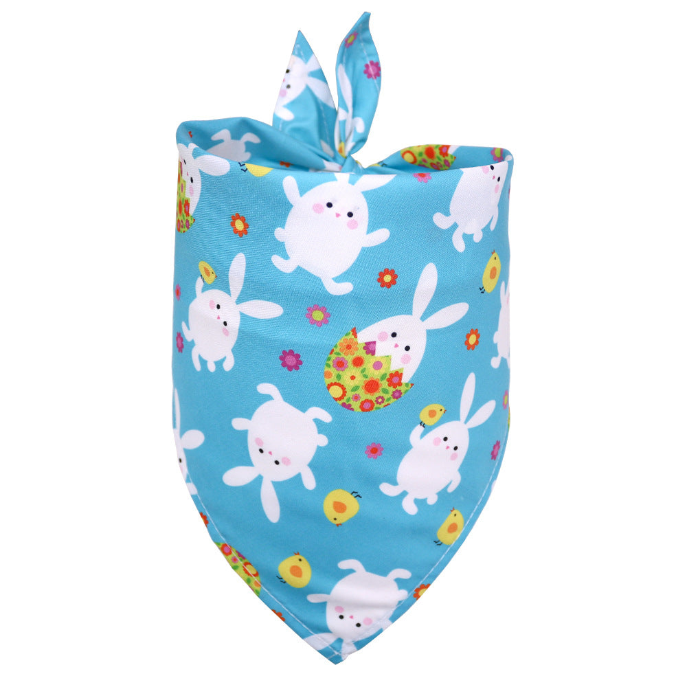 Easter Pet Triangle Scarf Dog Holiday Lip Towel