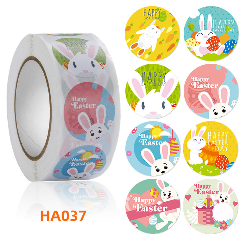 Easter Rabbit Egg Cartoon Decoration Reusable Adhesive Sticker