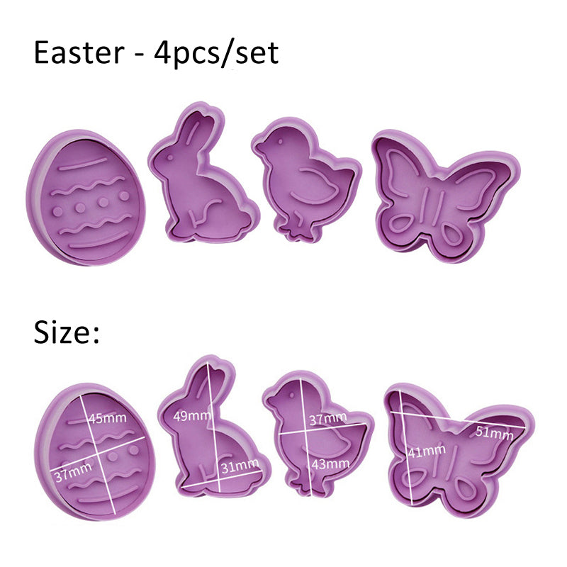 Easter Cookie Mold Set Cutting Mold Fondant Mold