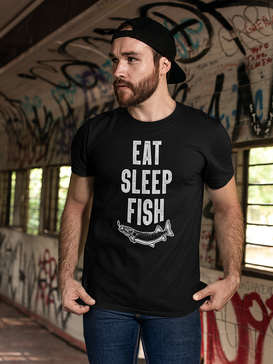 Eat Sleep Fish Men's T-shirt