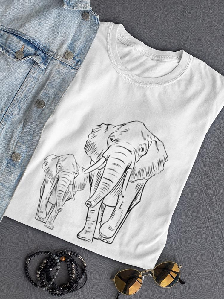 Mom And Baby Elephant T-shirt