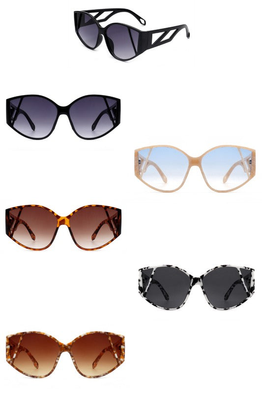 Women Geometric Round Cat Eye Fashion Sunglasses