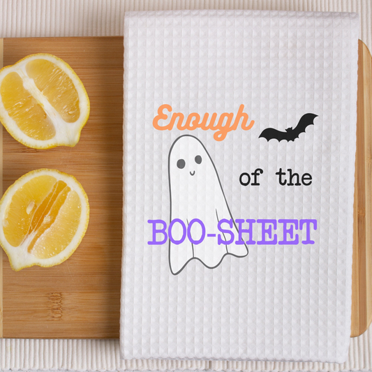 Halloween Sarcastic  Quote Dish Towel | Halloween Funny Kitchen Towel Sayings | Gift for Halloween Lover or Cook | Funny Bathroom Hand Towel