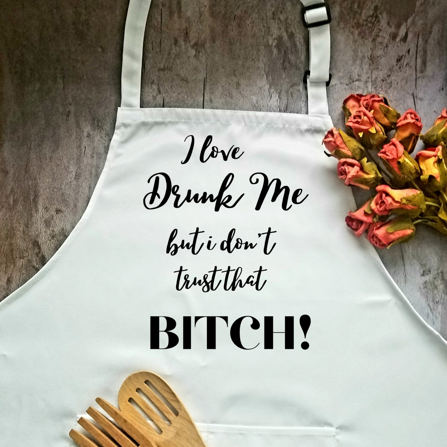 Funny Adjustable Kitchen or BBQ Apron, Sarcastic Gift for the Cook or Griller, Kitchen Gifts, Apron with Pockets, Craft Apron