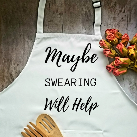 Funny Adjustable Kitchen or BBQ Apron, Sarcastic Gift for the Cook or Griller, Kitchen Gifts, Bib Apron with Pockets, Humorous Craft Apron