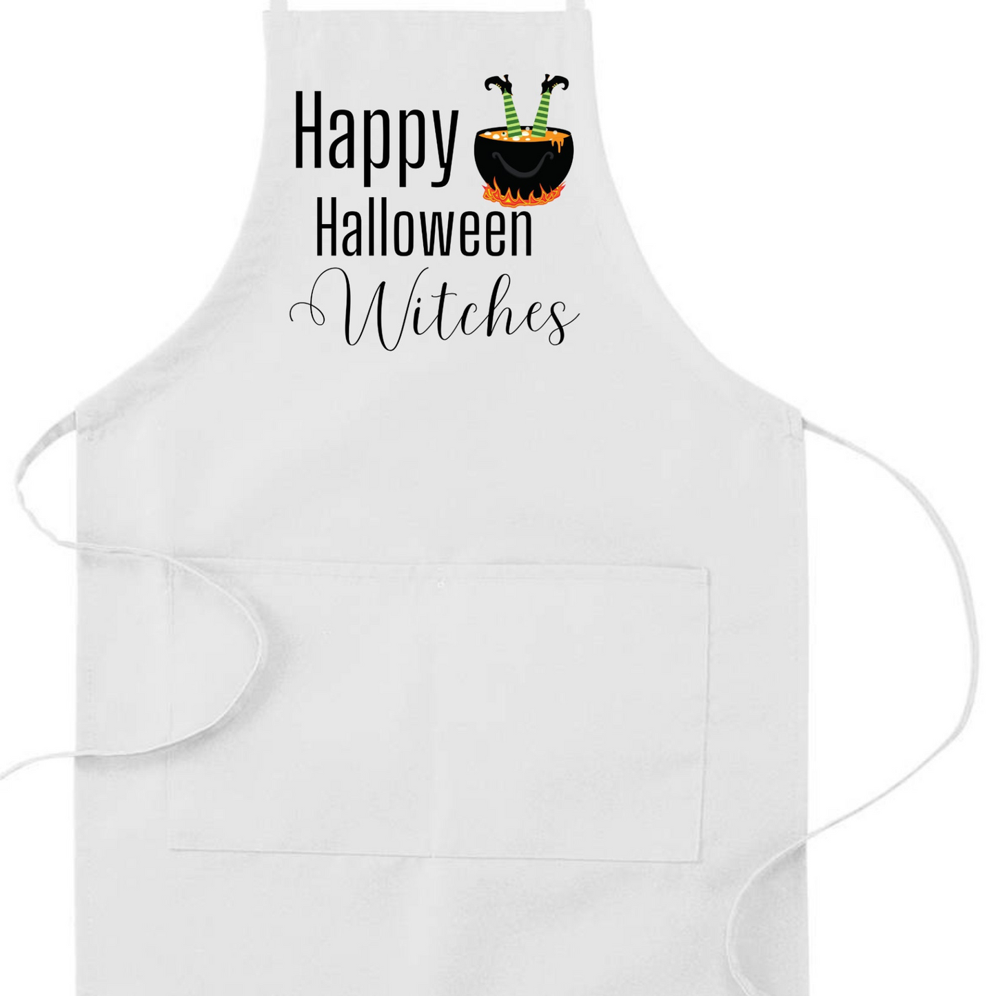 Happy Halloween Witches Humorous Apron | Funny Adjustable Halloween Apron | Perfect Housewarming Gift for Cook or Griller