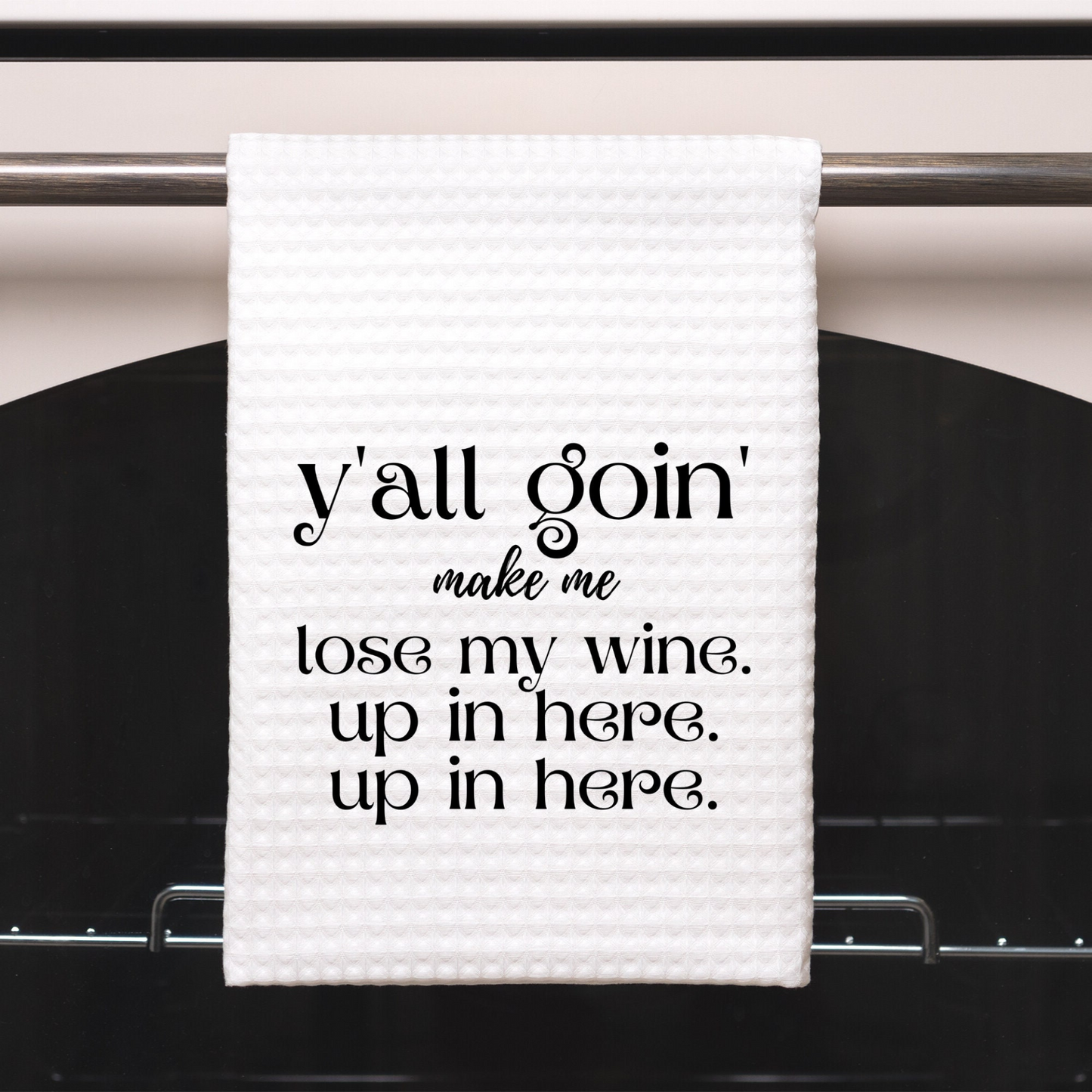 Loose My Wine Funny Kitchen Towel Sayings | Farmhouse Sarcastic Dish Towel with Quote | Gift for Wine Lover or Cook