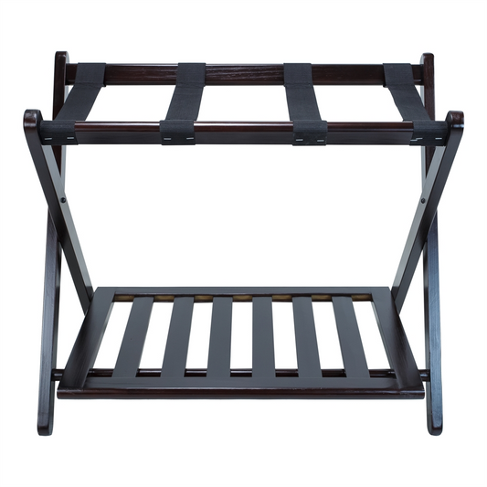 Luggage Rack with Shelf-Espresso