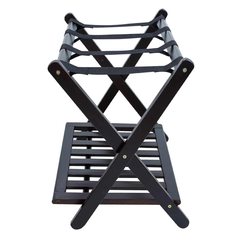 Luggage Rack with Shelf-Espresso