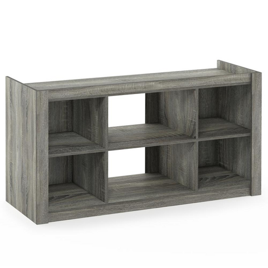 Multipurpose TV Stand Bookshelves, French Oak Grey