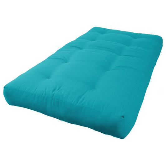 Blazing Needles Renewal 8-inch Twill Twin-size Futon Mattress - Aqua Blue