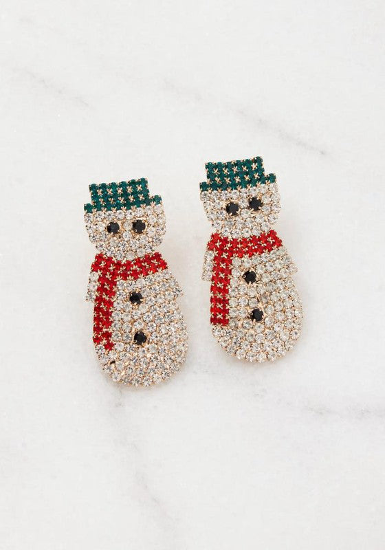 GOLD SNOW MAN EARRING