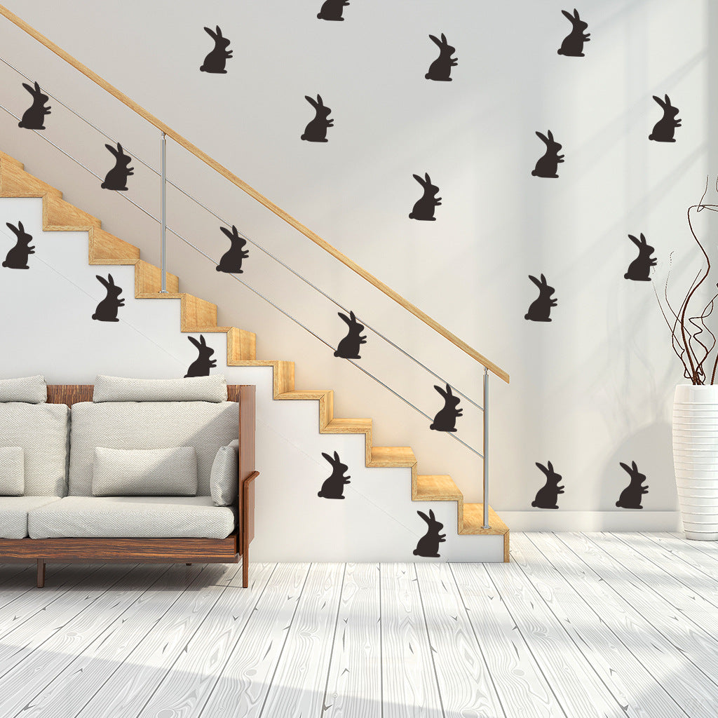 Black Carved Easter Wall Sticker