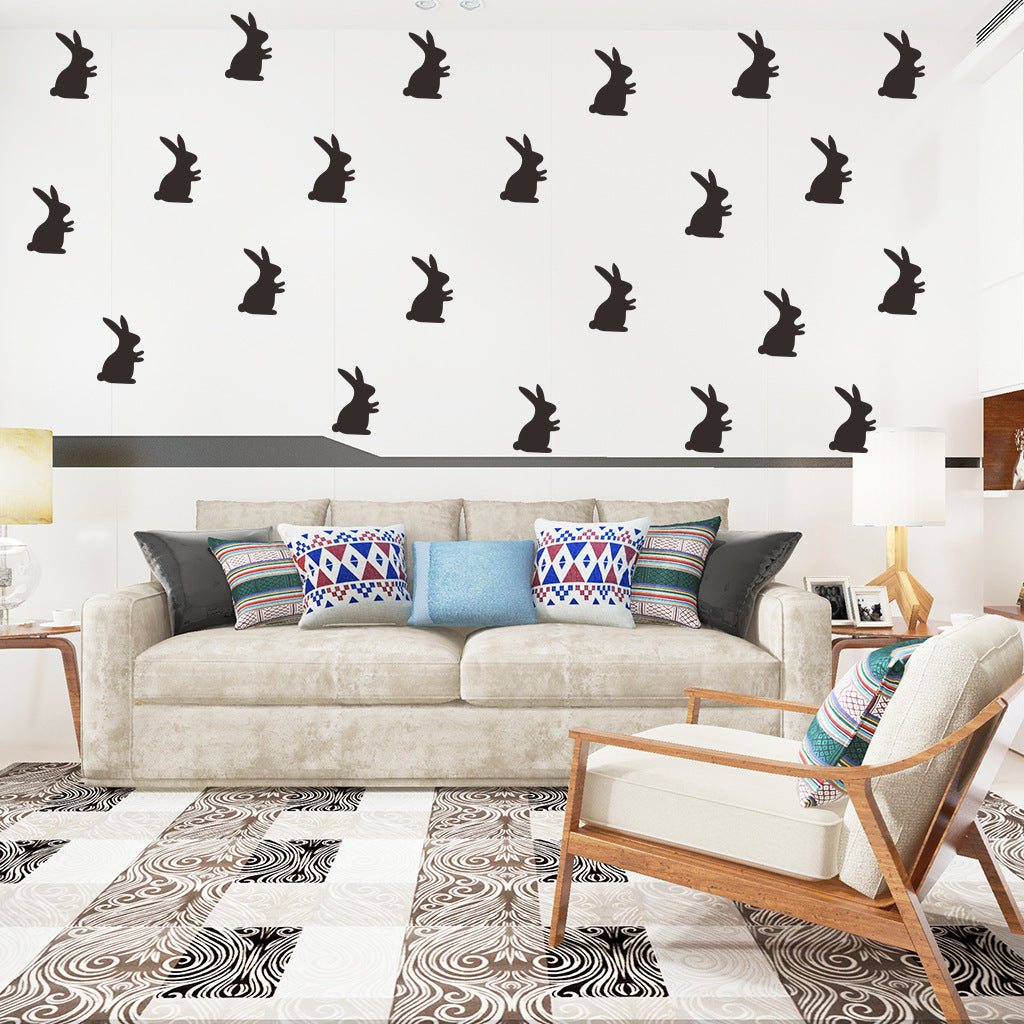 Black Carved Easter Wall Sticker