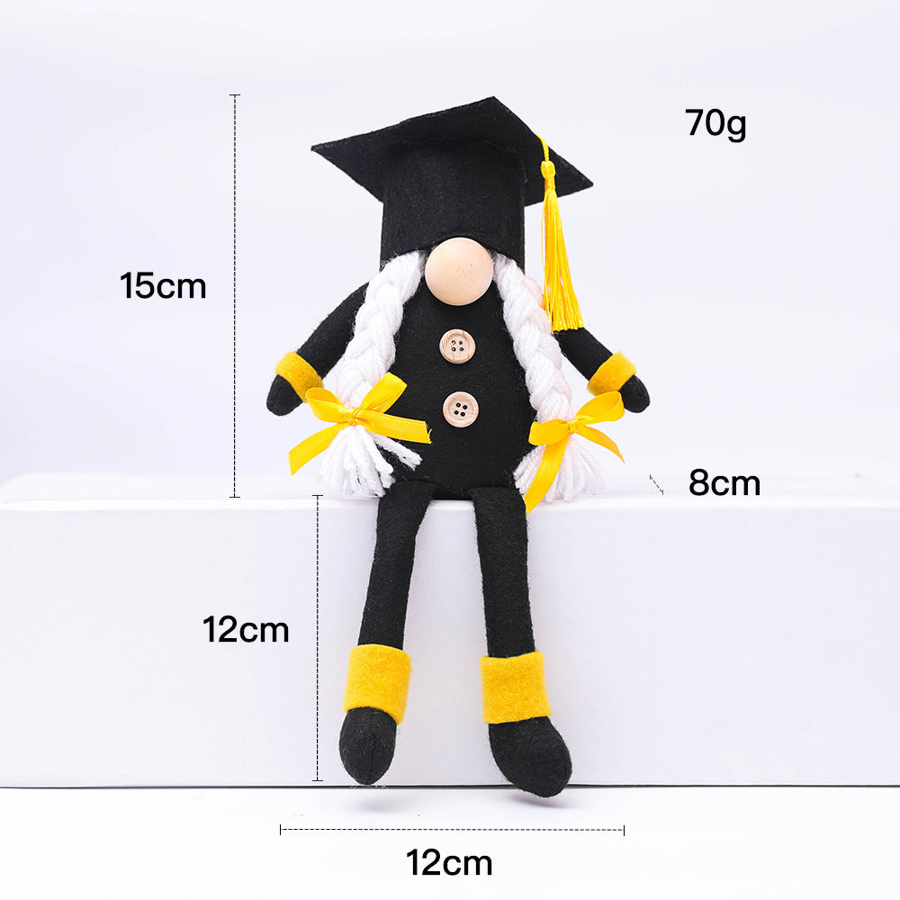 Black Long Leg Top Hat Graduation Doctor Faceless Rudolf Doll Decorative Toys