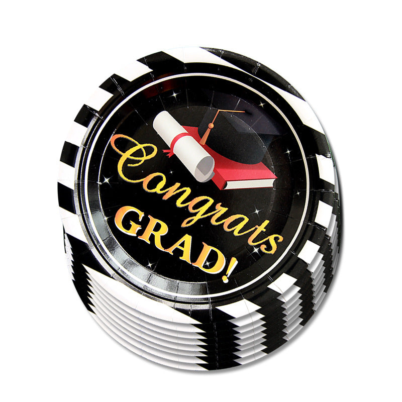 Spot Graduation Season Theme Party Birthday Set Disposable Tableware Set Paper Plate Paper Cup Spot Graduation Season Theme Party Birthday Set Disposable Tableware Set Paper Plate Paper Cup