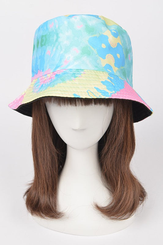 Light Multi Paint Splatter Bucket Hat