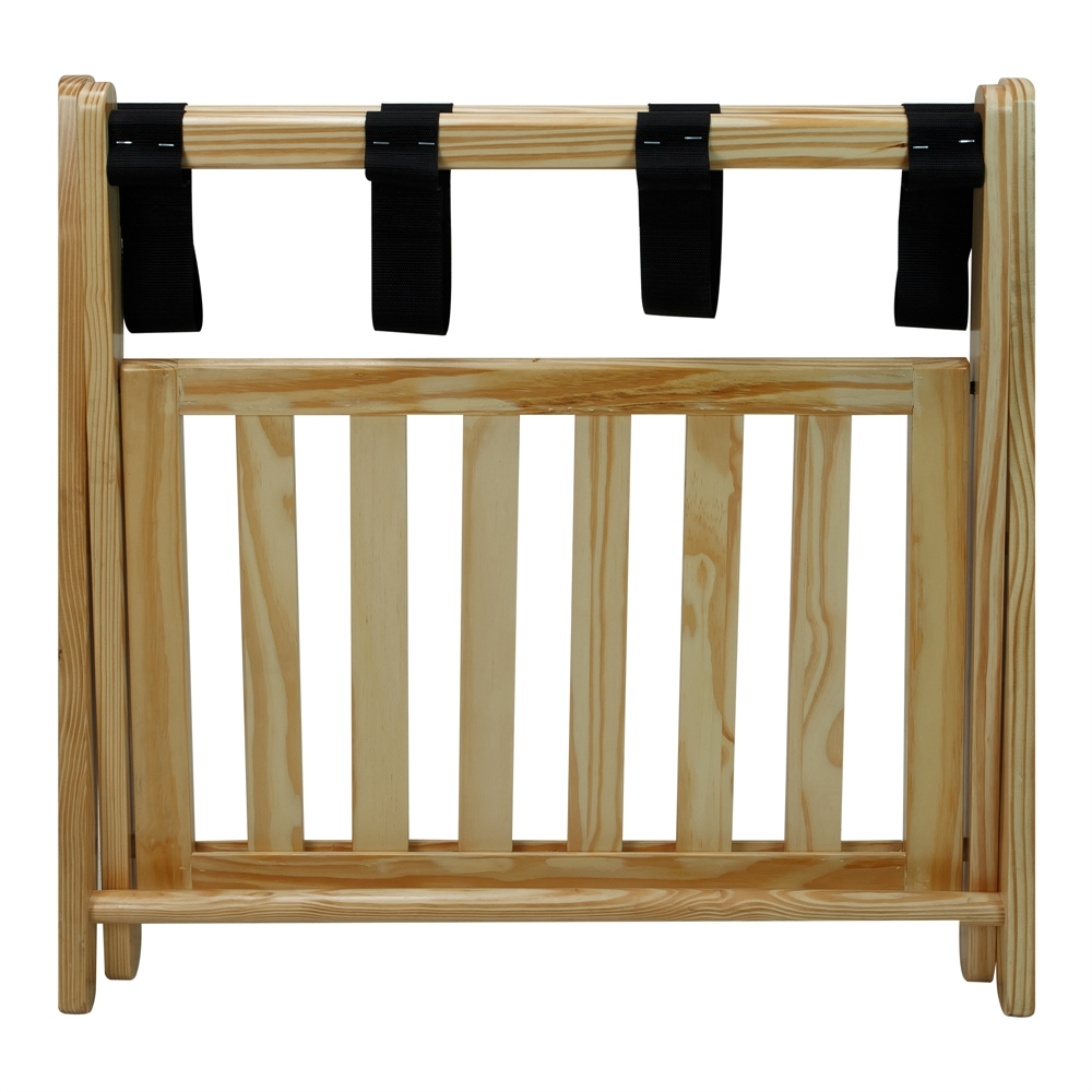 Luggage Rack with Shelf-Natural