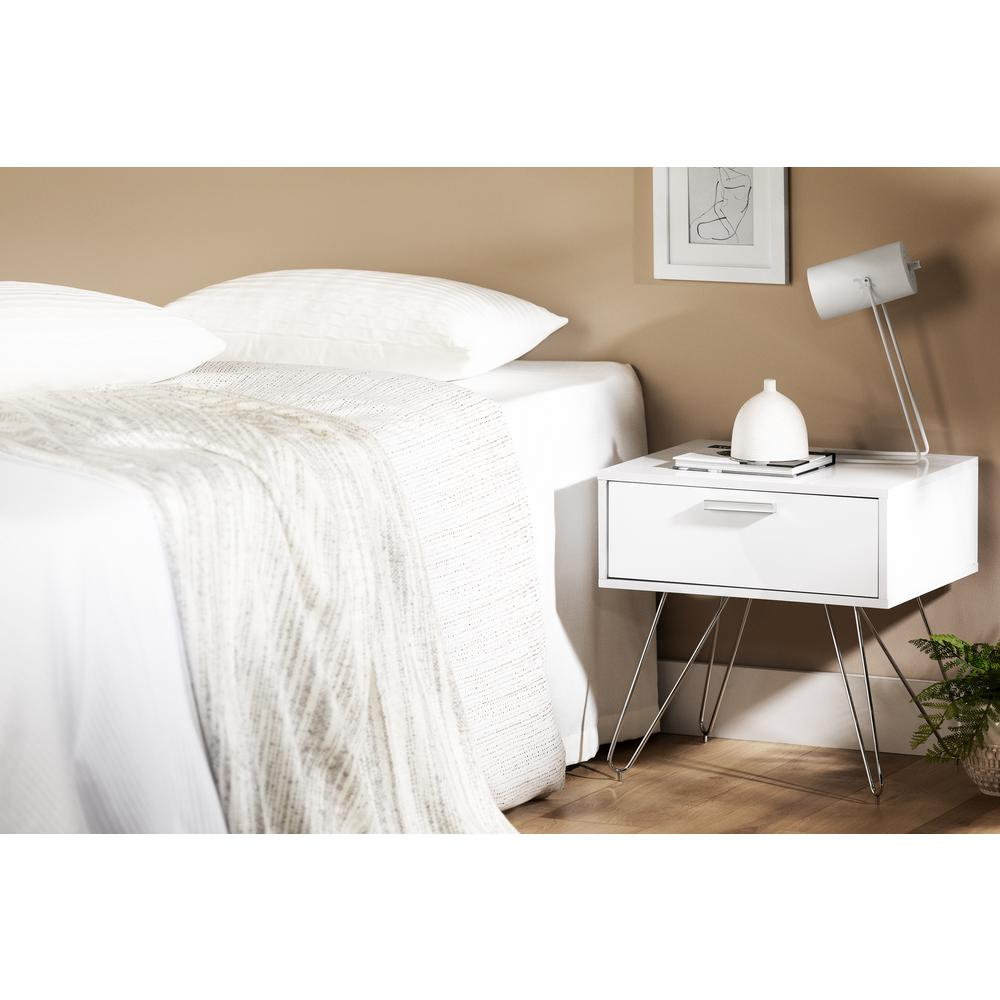 Slendel Nightstand, Pure White