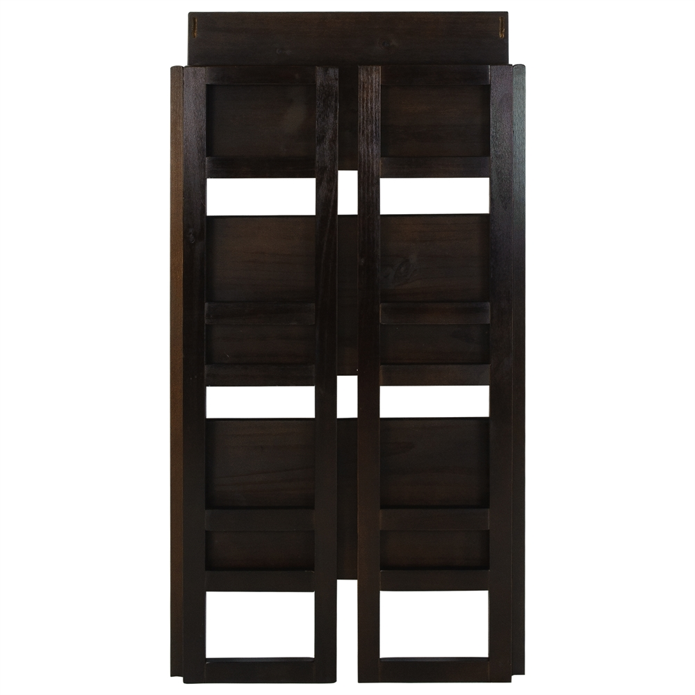 3-Shelf Folding Student Bookcase 20.75" Wide-Espresso