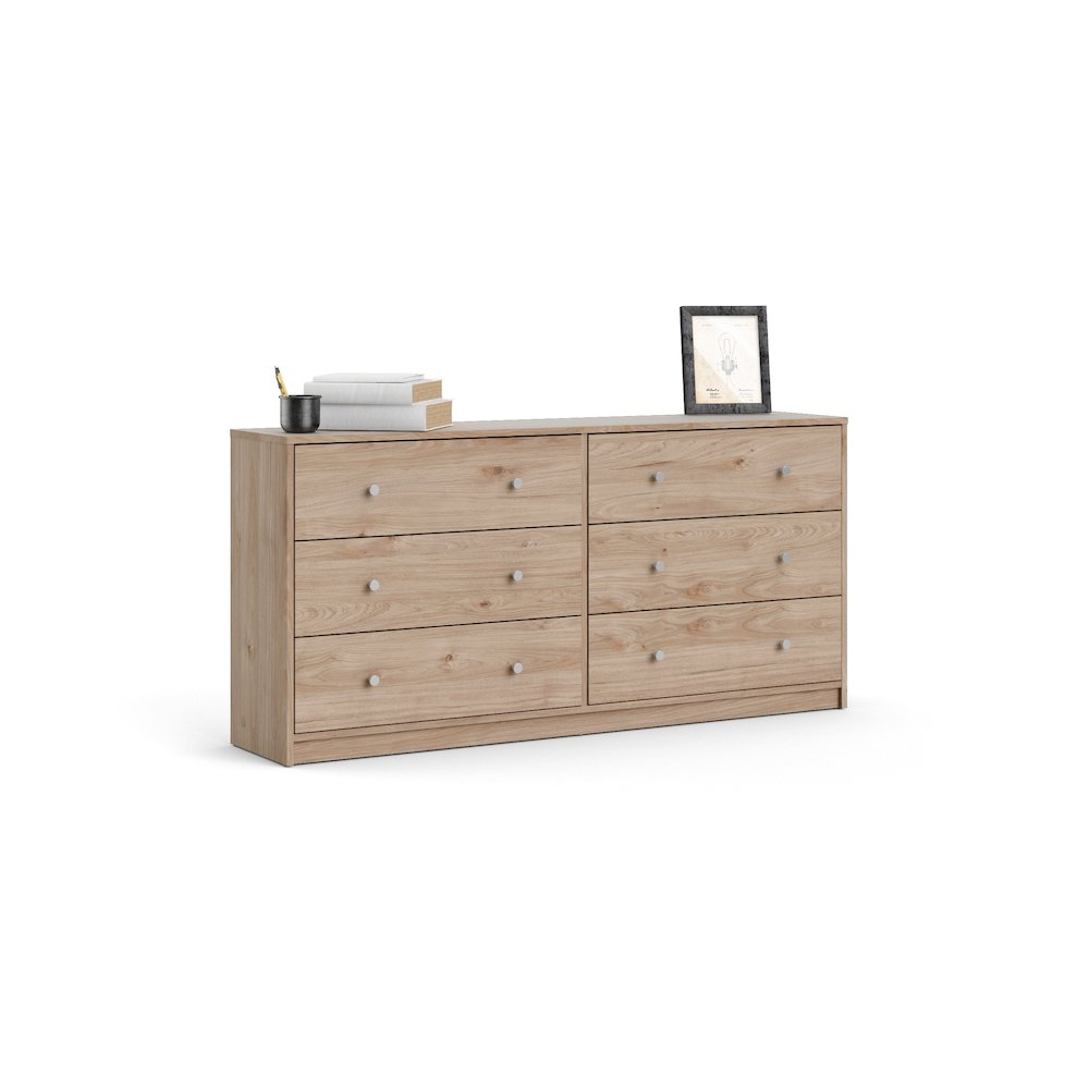 Portland 6 Drawer Double Dresser, Jackson Hickory