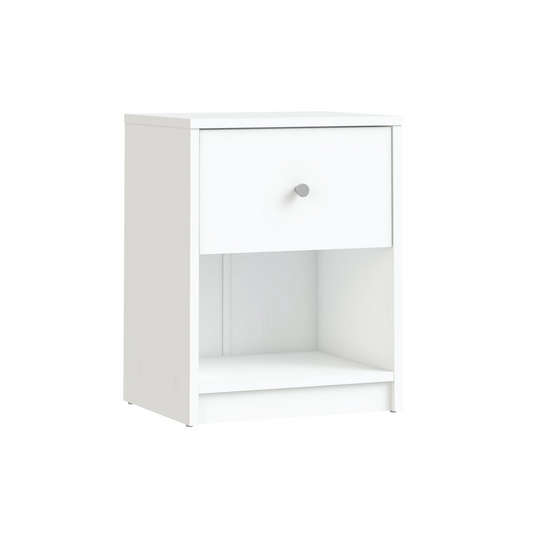 Portland 1 Drawer Nightstand, White