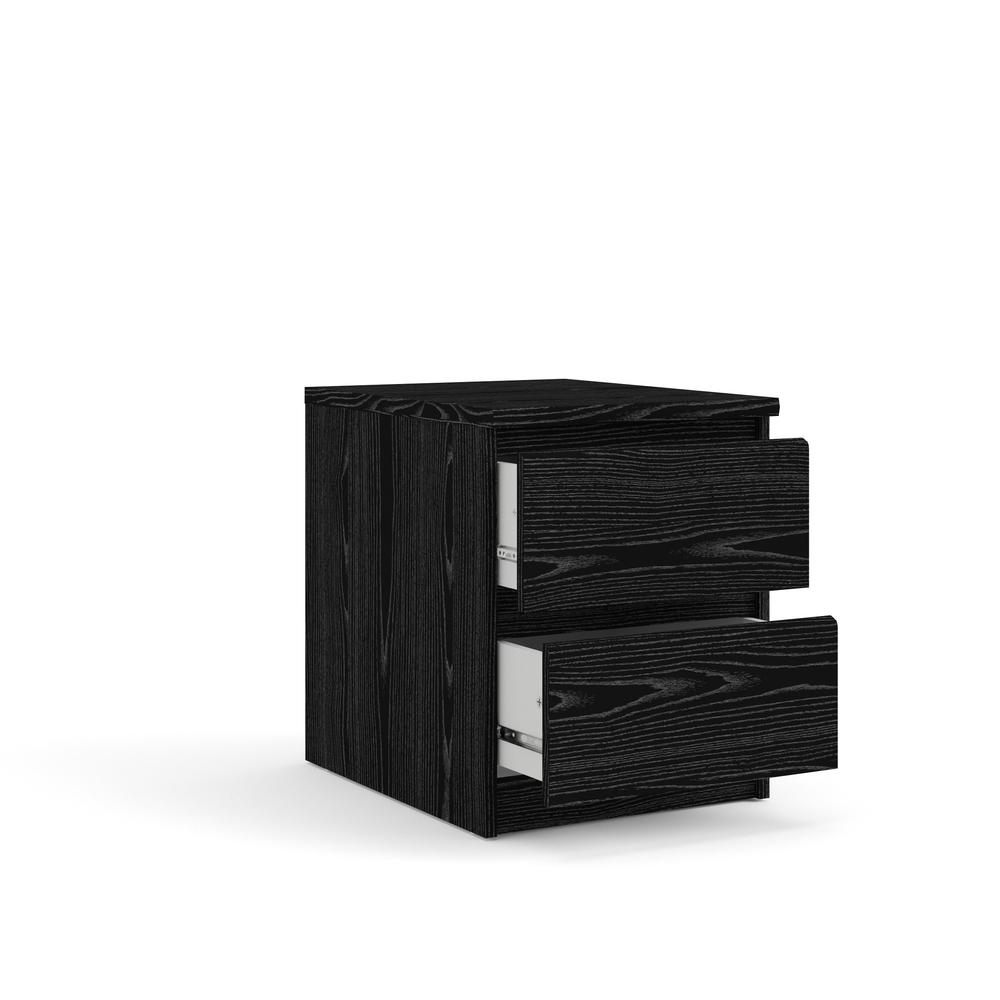 Scottsdale 2 Drawer Nightstand - Black Wood Grain