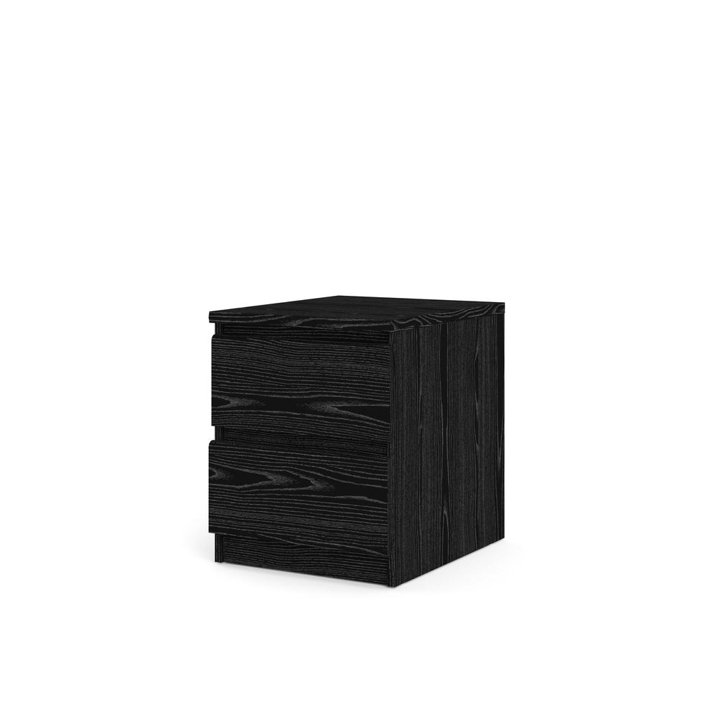 Scottsdale 2 Drawer Nightstand - Black Wood Grain