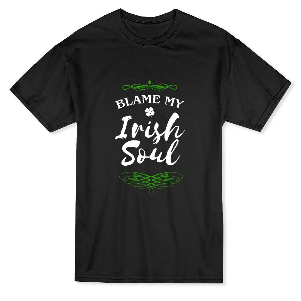 St Patrick's Day Blame My Irish Soul Graphic Men's T-shirt