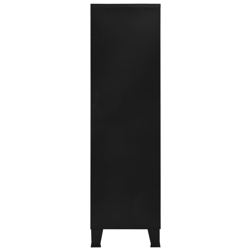 Wardrobe Industrial Black 35.4"x15.7"x55.1" Steel