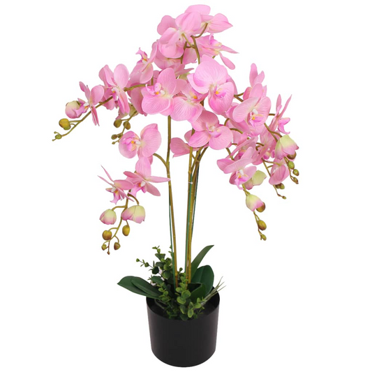 vidaXL Artificial Orchid Plant with Pot 29.5" Pink