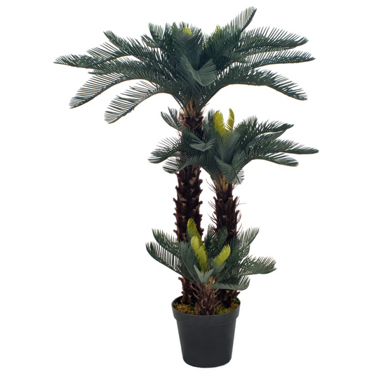 vidaXL Artificial Plant Cycas Palm with Pot Green 49.2"