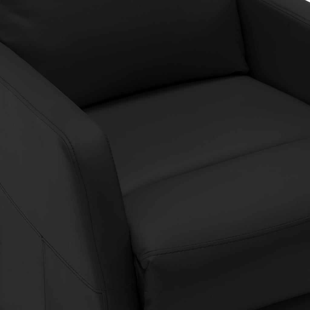 Recliner Black Faux Leather