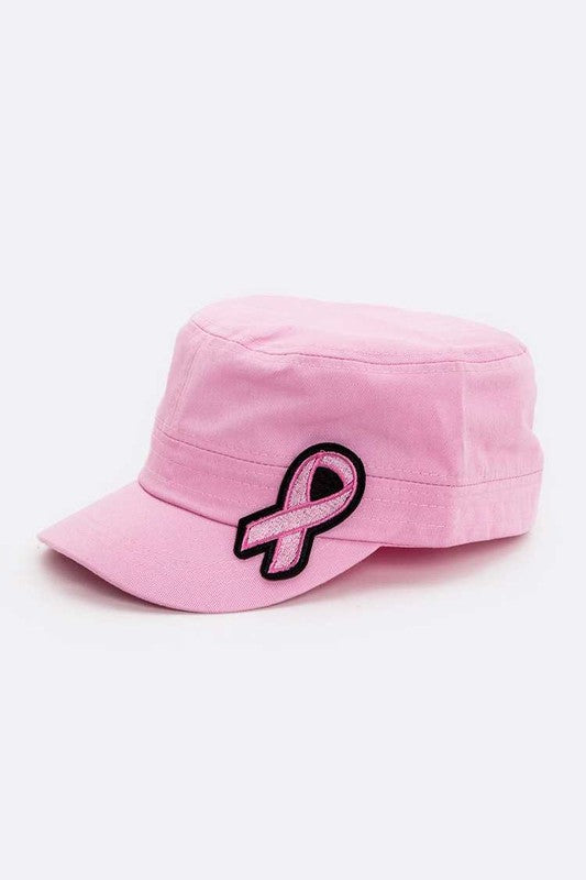 Pink Ribbon Cotton Cadet Cap