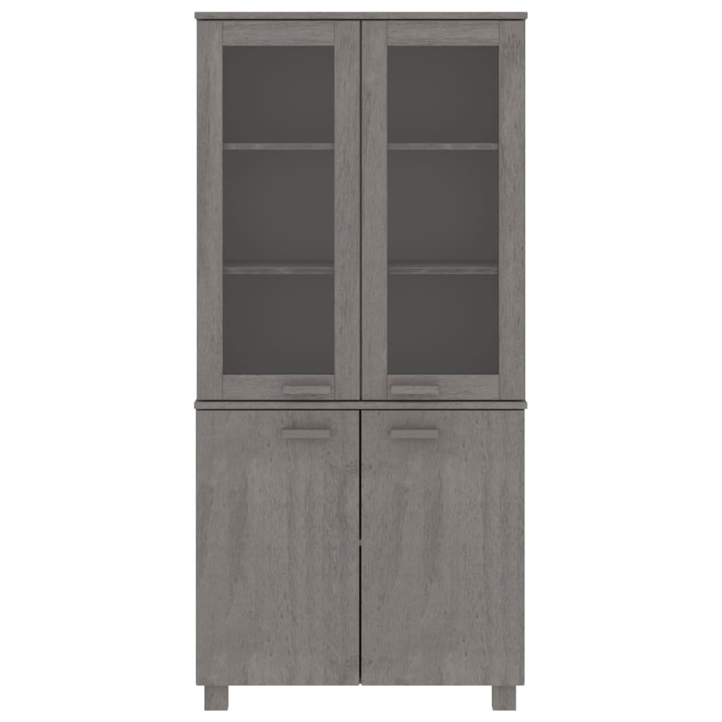 vidaXL Highboard HAMAR Solid Wood Pine Light Gray