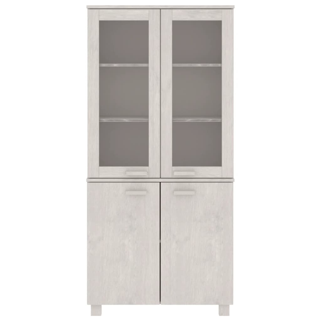 vidaXL Highboard HAMAR Solid Wood Pine White