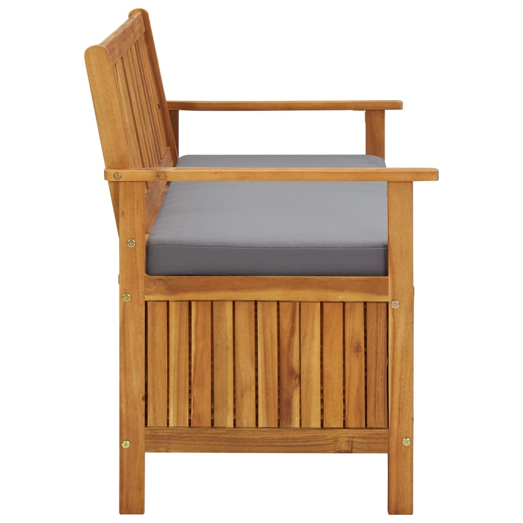 vidaXL Patio Storage Bench 47.2" Solid Acacia Wood