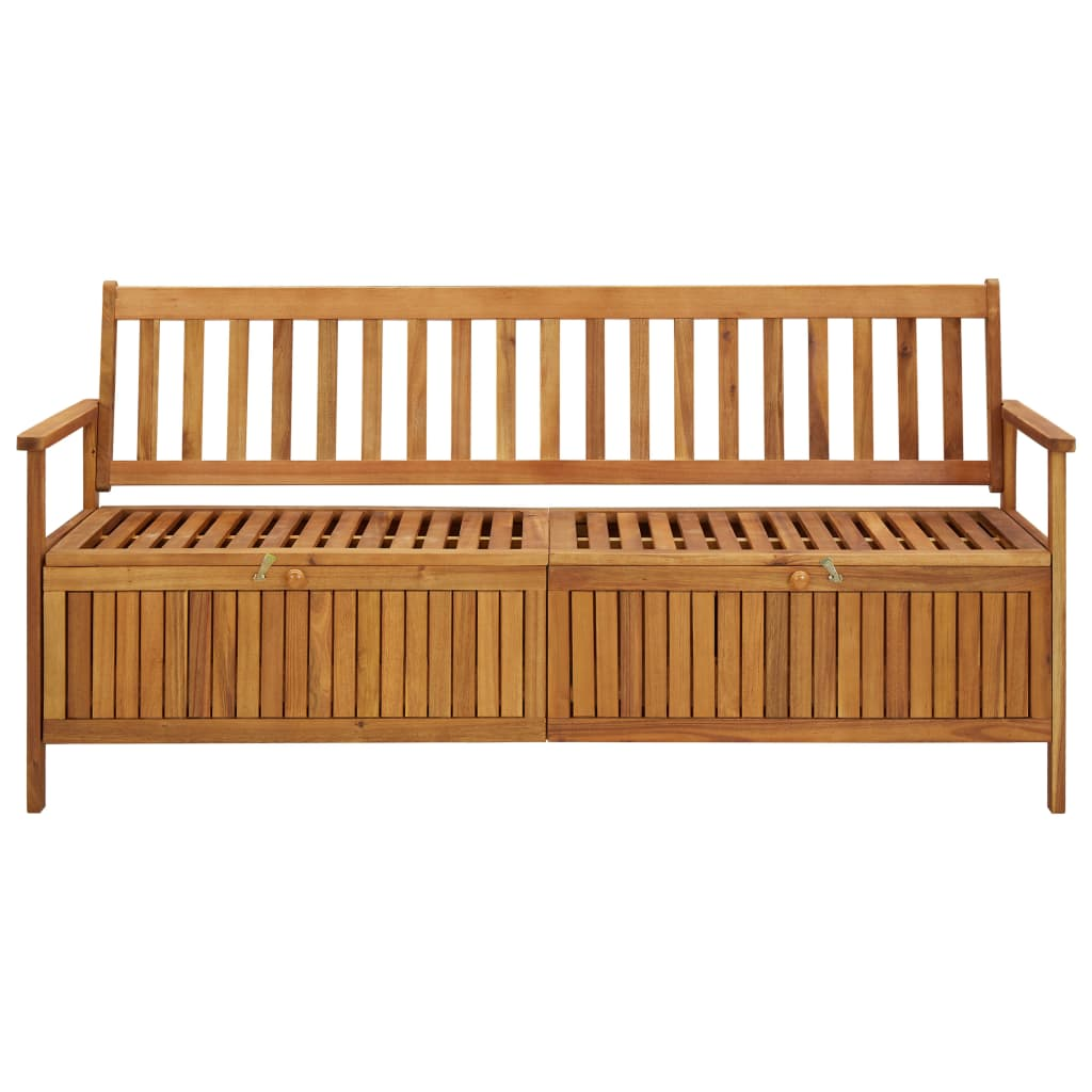 vidaXL Patio Storage Bench 66.9" Solid Acacia Wood