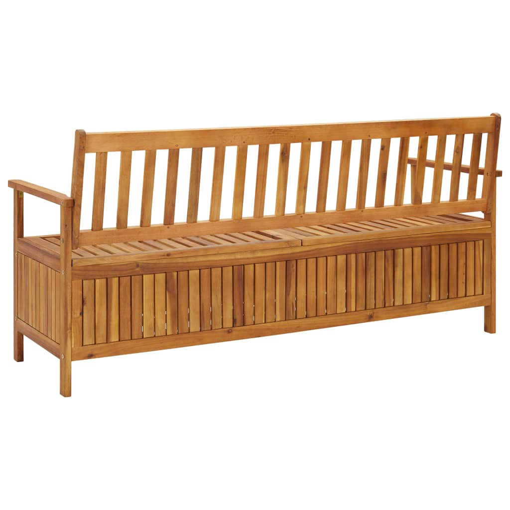 vidaXL Patio Storage Bench 66.9" Solid Acacia Wood