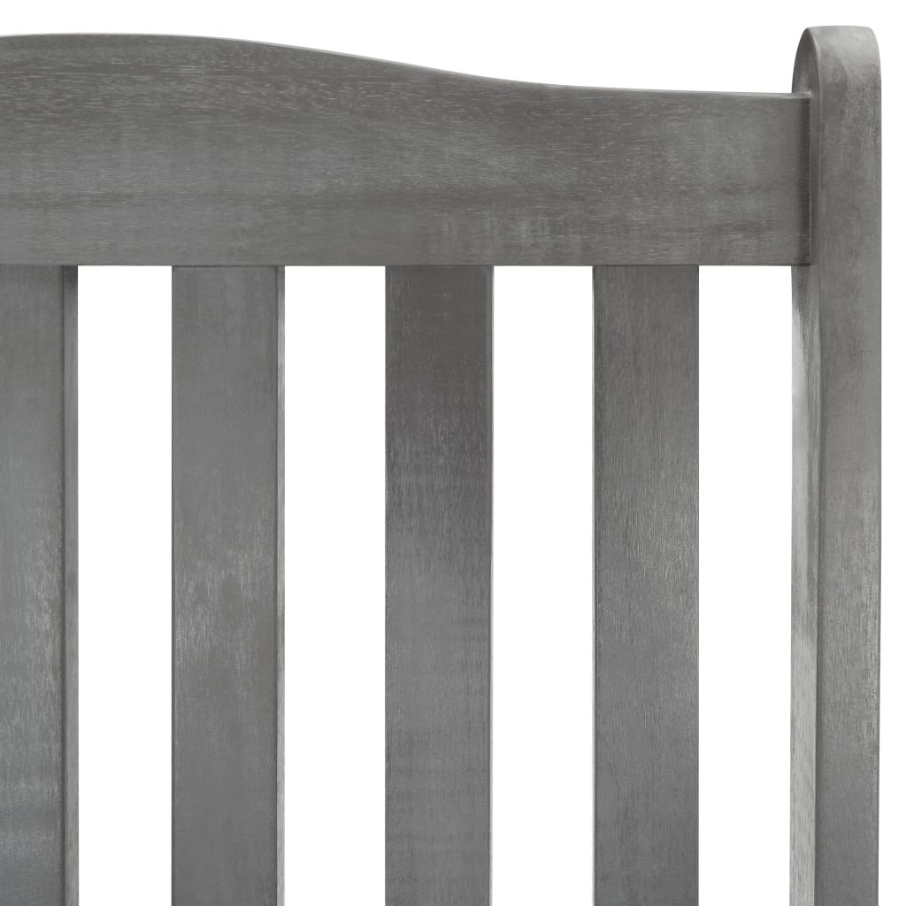 vidaXL Rocking Chair Gray Solid Acacia Wood