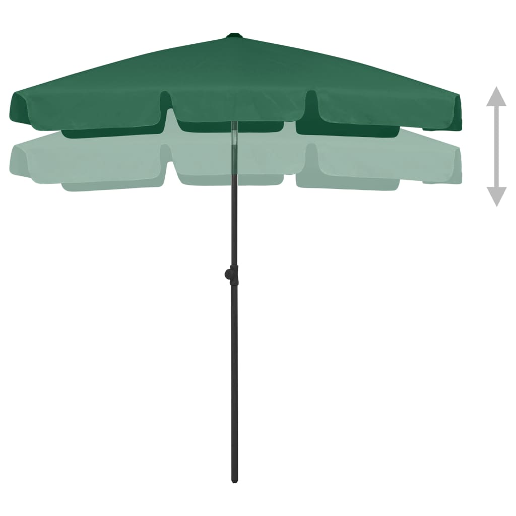 vidaXL Beach Umbrella Green 70.9"x47.2"