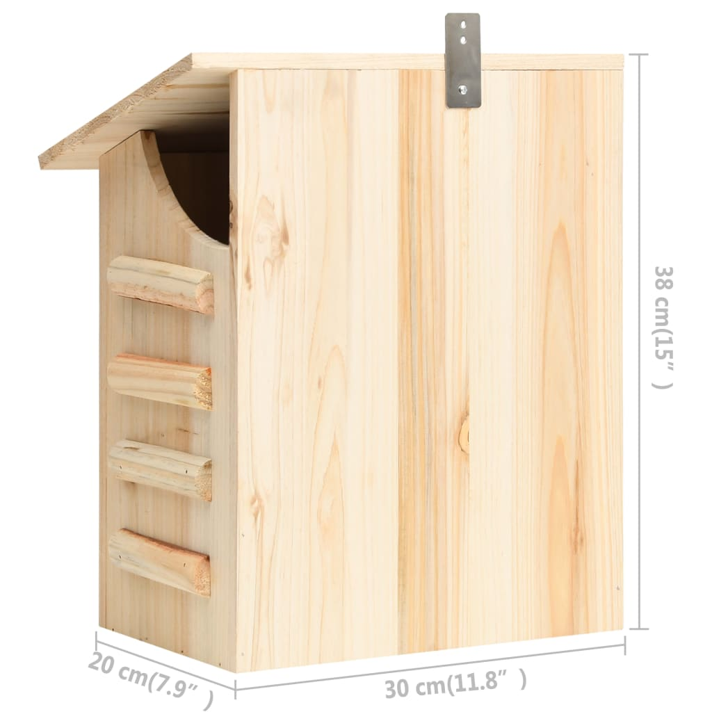 vidaXL Bat House Solid Firwood 11.8"x7.9"x15"