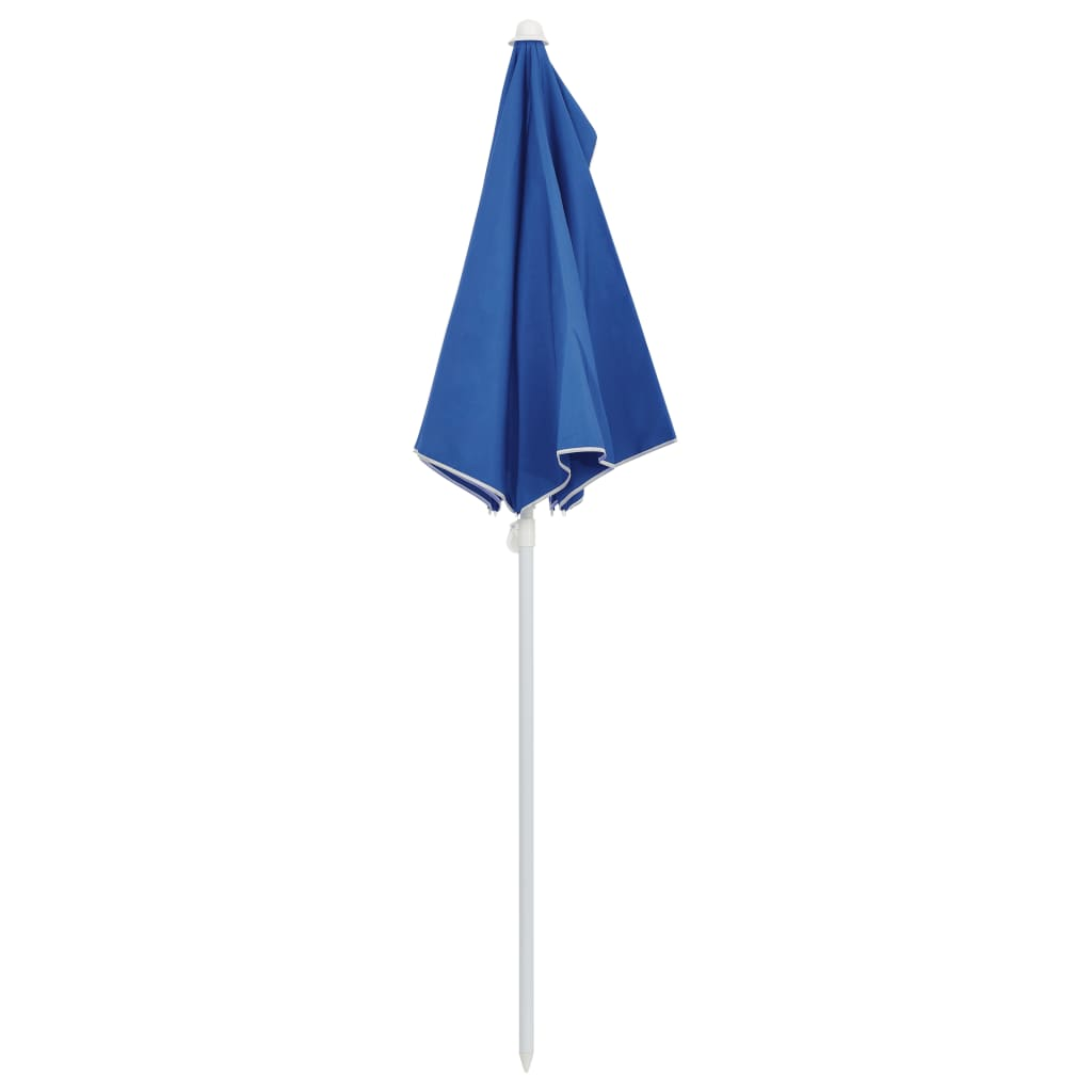 vidaXL Garden Half Parasol with Pole 70.9"x35.4" Azure Blue