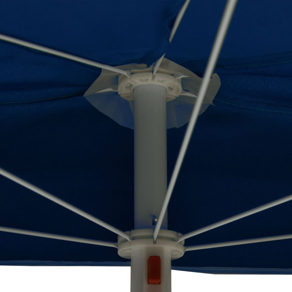 vidaXL Garden Half Parasol with Pole 70.9"x35.4" Azure Blue