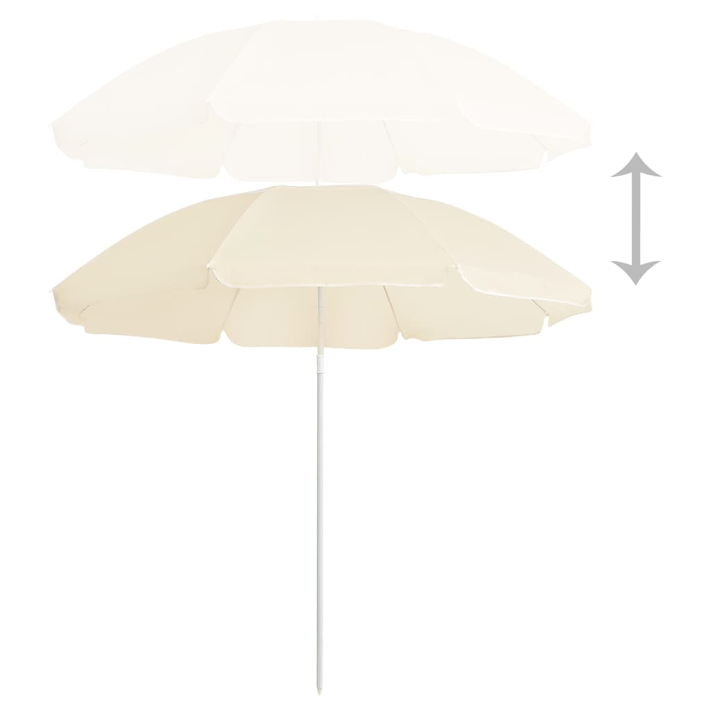 vidaXL Outdoor Parasol with Steel Pole Sand 70.9"