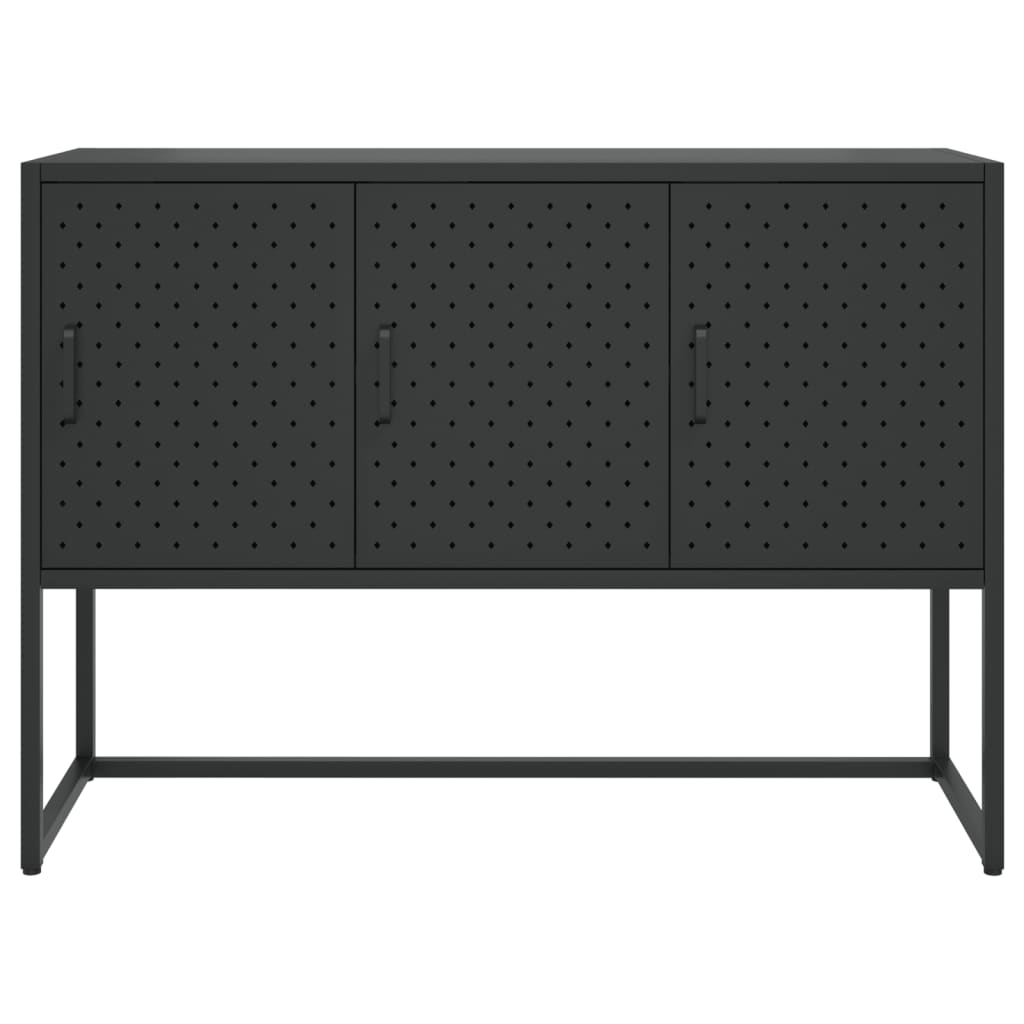 vidaXL Sideboard Black 41.3"x13.8"x29.5" Steel