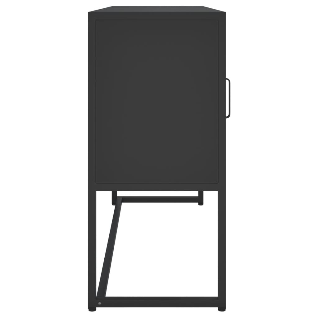 vidaXL Sideboard Black 41.3"x13.8"x29.5" Steel