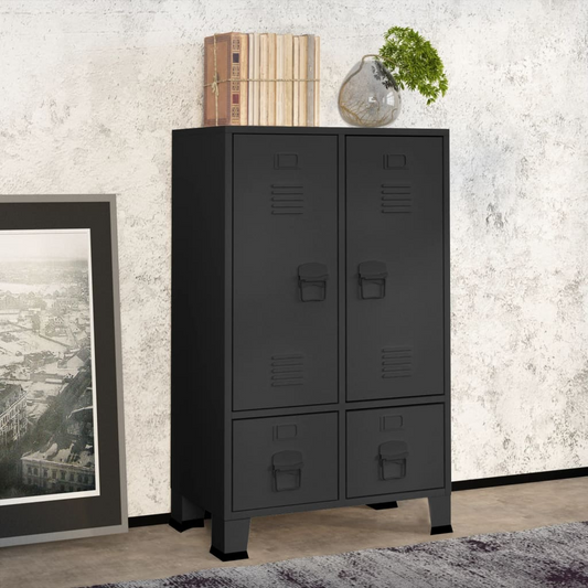 Industrial Wardrobe Anthracite 26.4"x13.8"x42.1" Steel