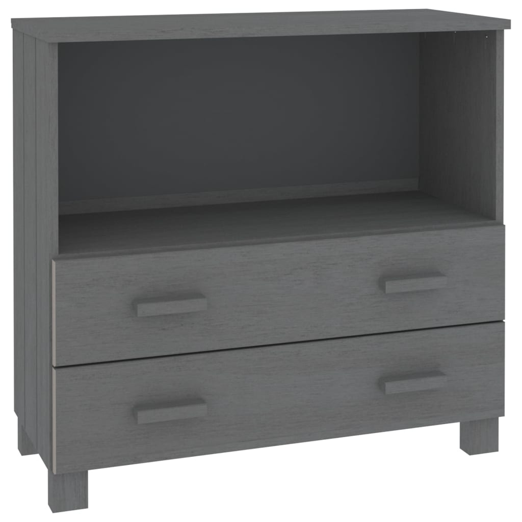 vidaXL Sideboard HAMAR Dark Gray 33.5"x13.8"x31.5" Solid Wood Pine