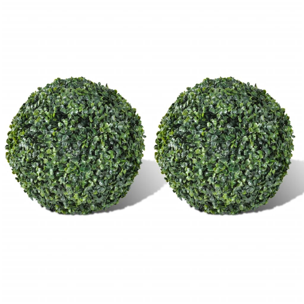 Boxwood Ball Artificial Leaf Topiary Ball 10.6" 2 pcs